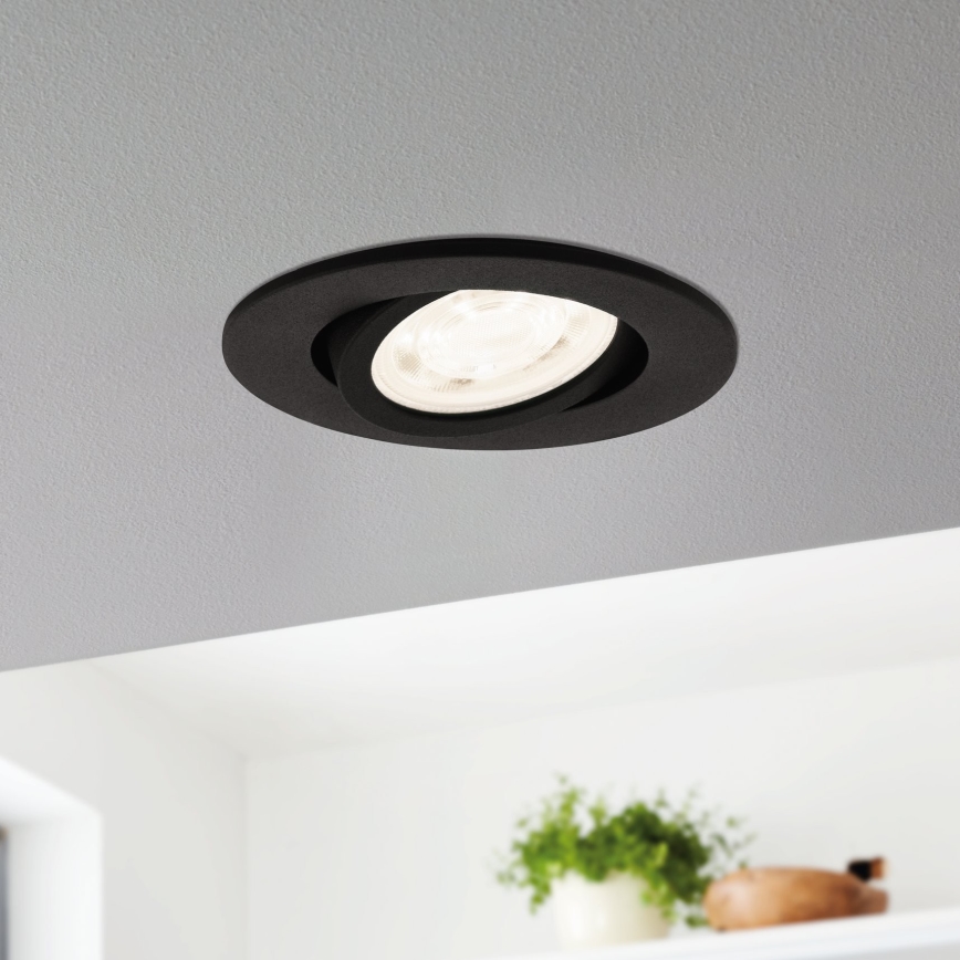 Eglo 31695 - LED RGBW Prigušiva ugradbena lampa SALICETO-Z LED/4,7W/230V 2700-6500K crno