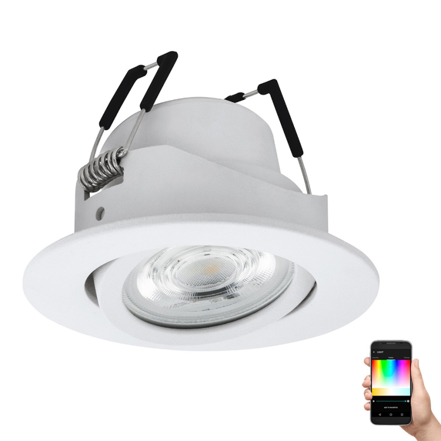 Eglo 31696 - LED RGBW Prigušiva ugradbena lampa SALICETO-Z LED/4,7W/230V 2700-6500K bela
