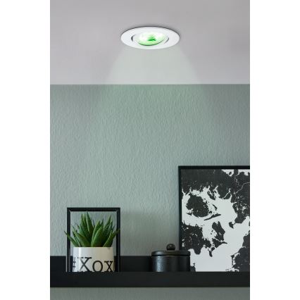 Eglo 31696 - LED RGBW Prigušiva ugradbena lampa SALICETO-Z LED/4,7W/230V 2700-6500K bela