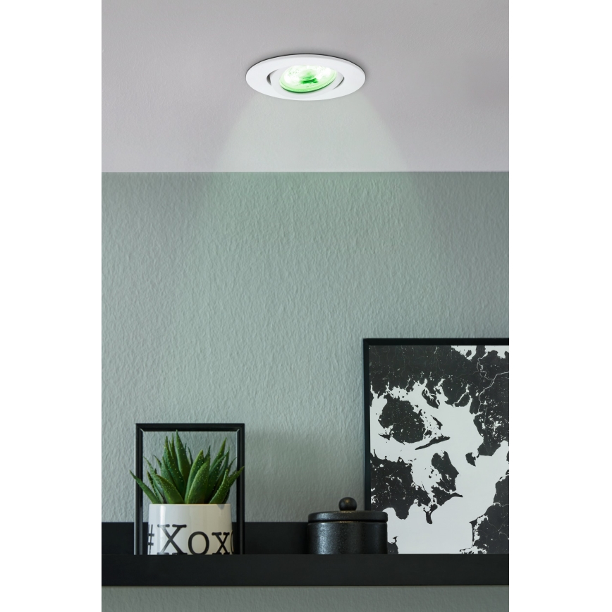 Eglo 31696 - LED RGBW Prigušiva ugradbena lampa SALICETO-Z LED/4,7W/230V 2700-6500K bela