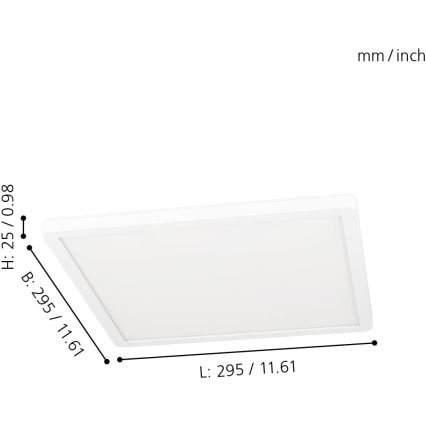 Eglo 31706 - LED RGBW Prigušiva plafonjera ROVITO-Z LED/14,6W/230V 2700-6500K crno