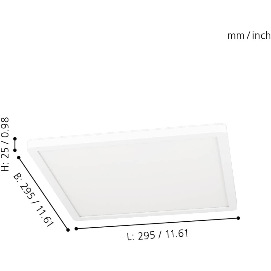 Eglo 31706 - LED RGBW Prigušiva plafonjera ROVITO-Z LED/14,6W/230V 2700-6500K crno