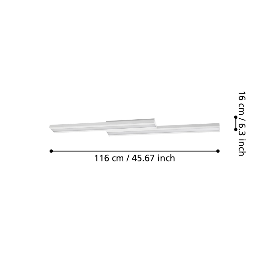 Eglo 31713 - LED RGBW Prigušiva plafonjera SALITERAS-Z LED/20,4W/230V 2700-6500K bela