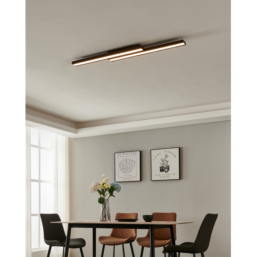 Eglo 31715 - LED RGBW Prigušiva plafonjera SALITERAS-Z LED/20,4W/230V 2700-6500K crno