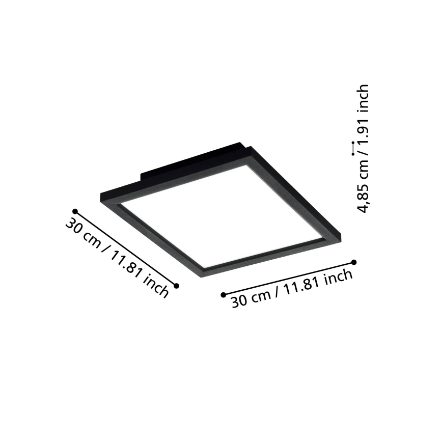 Eglo 31723 - LED Prigušiva plafonjera SALOBRENA-Z LED/15,3W/230V 2700-6500K crno