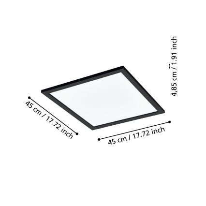 Eglo 31724 - LED Prigušiva plafonjera SALOBRENA-Z LED/21,5W/230V 2700-6500K crno