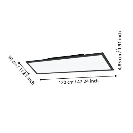 Eglo 31726 - LED Prigušiva plafonjera SALOBRENA-Z LED/33,5W/230V 2700-6500K crno