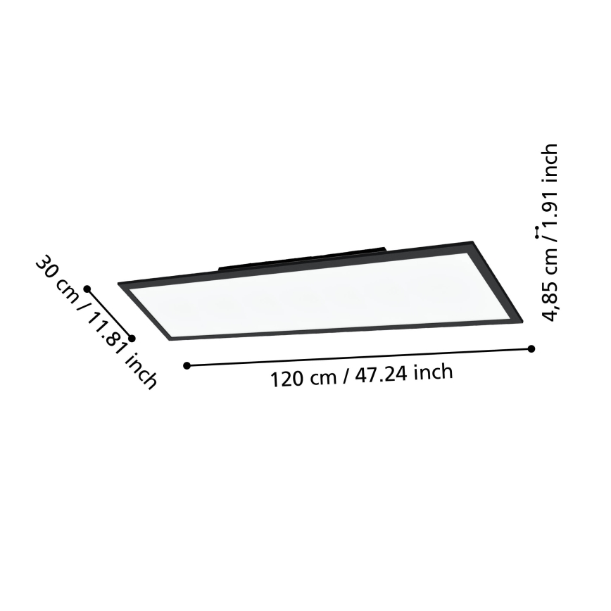 Eglo 31726 - LED Prigušiva plafonjera SALOBRENA-Z LED/33,5W/230V 2700-6500K crno