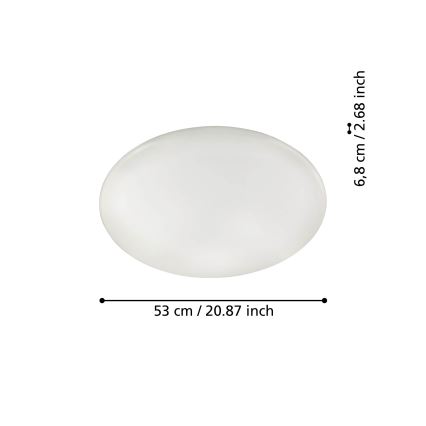 Eglo 31738 - LED Prigušiva plafonjera TOTARI-Z LED/44,8W/230V 2700-6500K bela