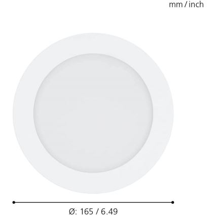 Eglo 31742 - LED Prigušiva ugradbena lampa za kupatilo FUEVA-Z LED/10,5W/230V 2700-6500K IP44 bela