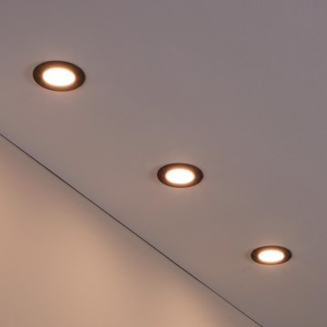 Eglo 31743 - Set 3x LED Prigušiva ugradbena lampa za kupatilo FUEVA-Z 1xLED/2,8W/230V 2700-6500 IP44 crno