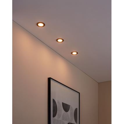 Eglo 31743 - Set 3x LED Prigušiva ugradbena lampa za kupatilo FUEVA-Z 1xLED/2,8W/230V 2700-6500 IP44 crno