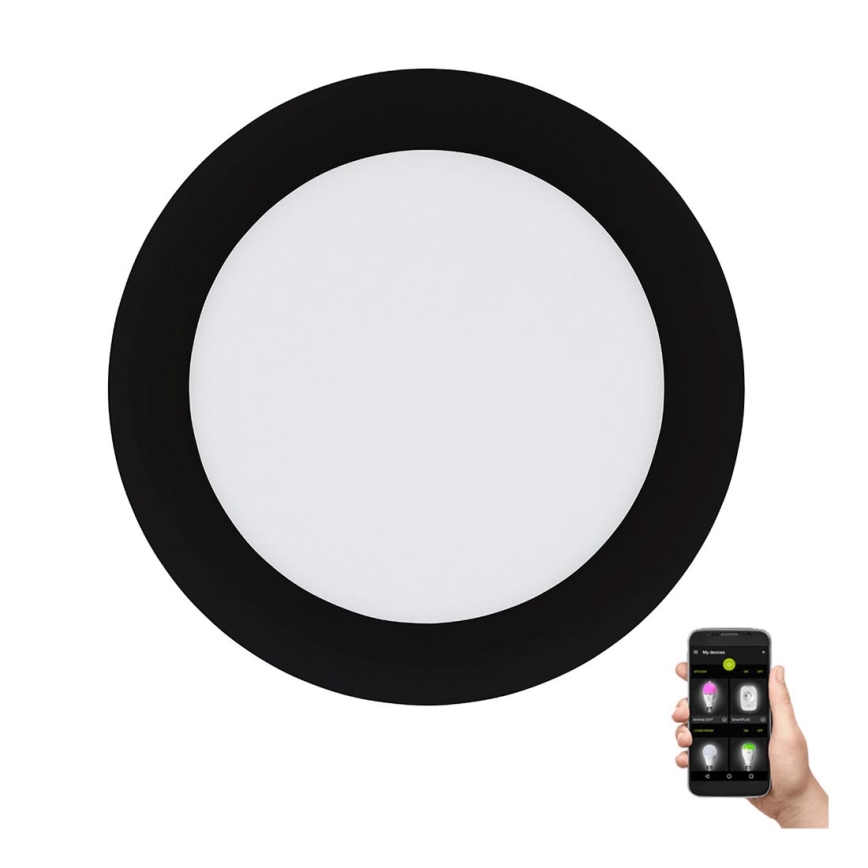 Eglo 31744 - LED Prigušiva ugradbena lampa za kupatilo FUEVA-Z LED/10,5W/230V 2700-6500K IP44 crno