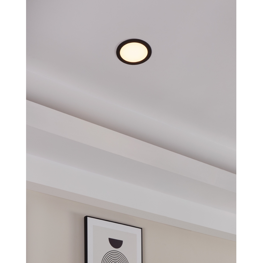 Eglo 31744 - LED Prigušiva ugradbena lampa za kupatilo FUEVA-Z LED/10,5W/230V 2700-6500K IP44 crno