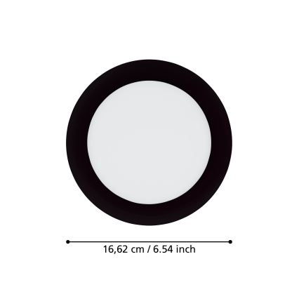 Eglo 31744 - LED Prigušiva ugradbena lampa za kupatilo FUEVA-Z LED/10,5W/230V 2700-6500K IP44 crno