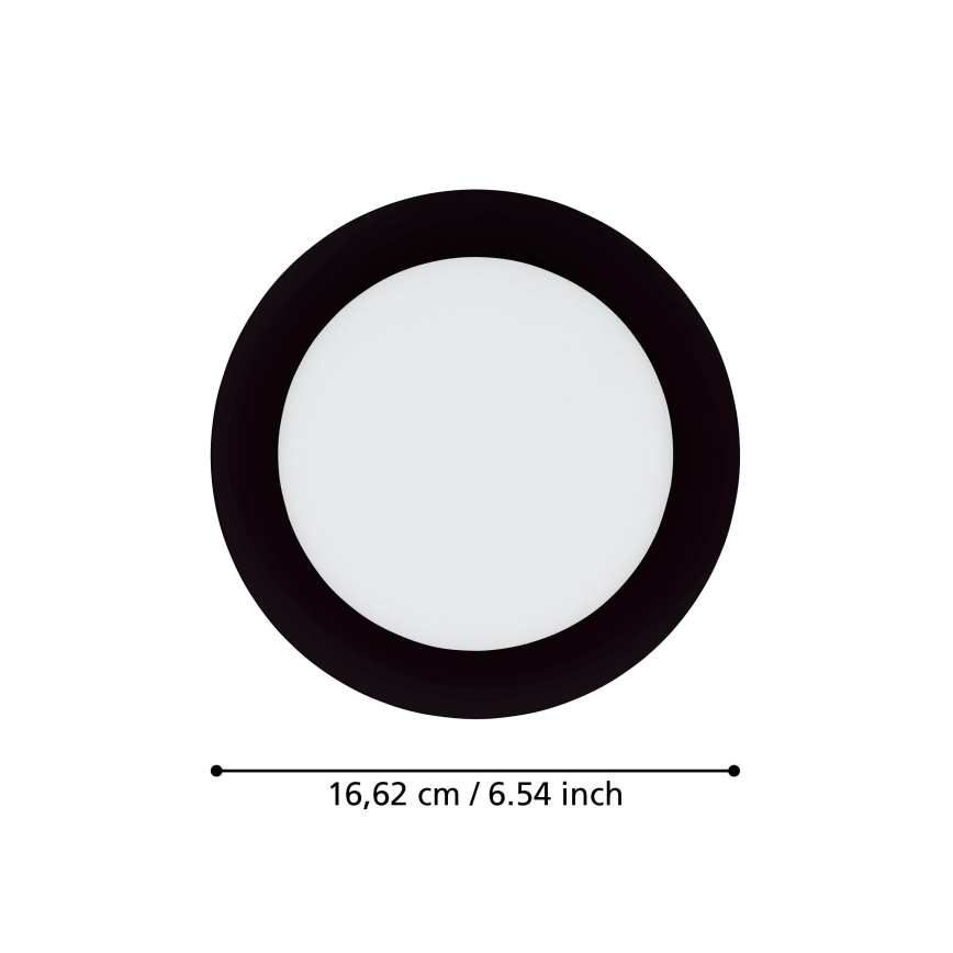Eglo 31744 - LED Prigušiva ugradbena lampa za kupatilo FUEVA-Z LED/10,5W/230V 2700-6500K IP44 crno