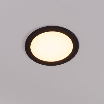 Eglo 31744 - LED prigušiva ugradna kupatilska plafonska svetiljka FUEVA-Z LED/10,5W/230V 2700-6500K IP44 crna prečnik 16,5 cm