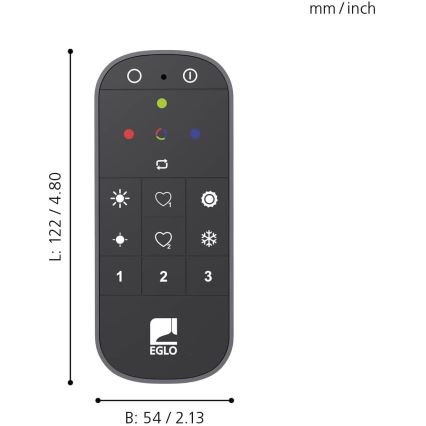 Eglo 31753 - Daljinski upravljač CONNECT-Z 2xAAA Bluetooth