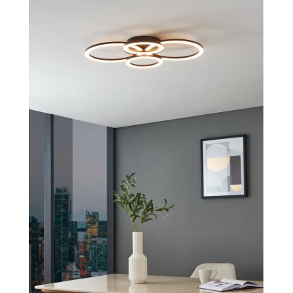 Eglo 31769 - LED Prigušiva plafonjera PARRAPOS-Z LED/41W/230V 3000-6500K crno