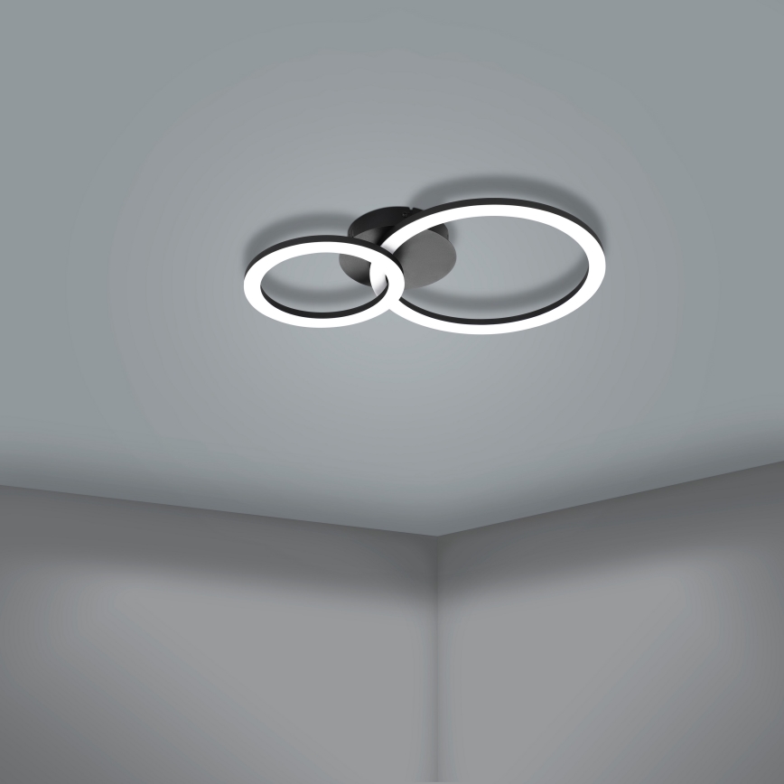 Eglo 31772 - LED Prigušiva plafonjera PARRAPOS-Z LED/15W/230V 3000-6500K crno