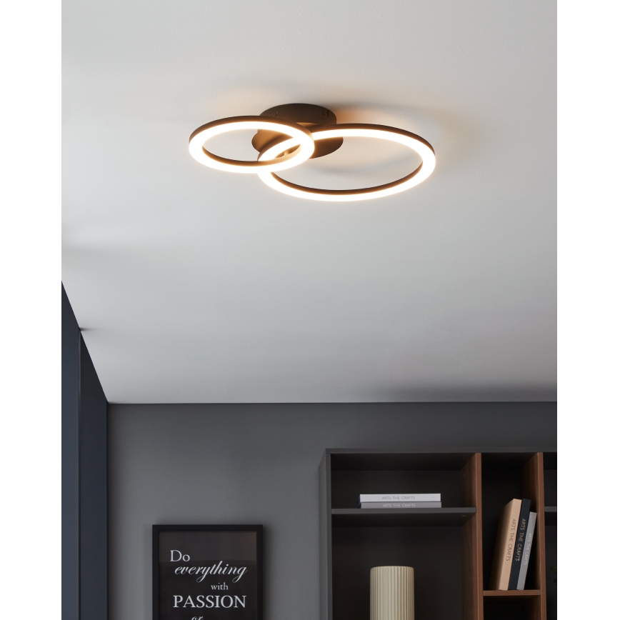 Eglo 31772 - LED Prigušiva plafonjera PARRAPOS-Z LED/15W/230V 3000-6500K crno
