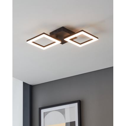 Eglo 31773 - LED Prigušiva plafonjera PARANDAY-Z LED/15,5W/230V 3000-6500K crno