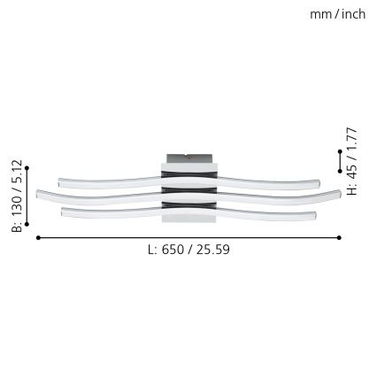 Eglo - LED plafonjera LED/26W/230V