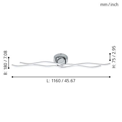 Eglo - LED plafonjera LED/40W/230V