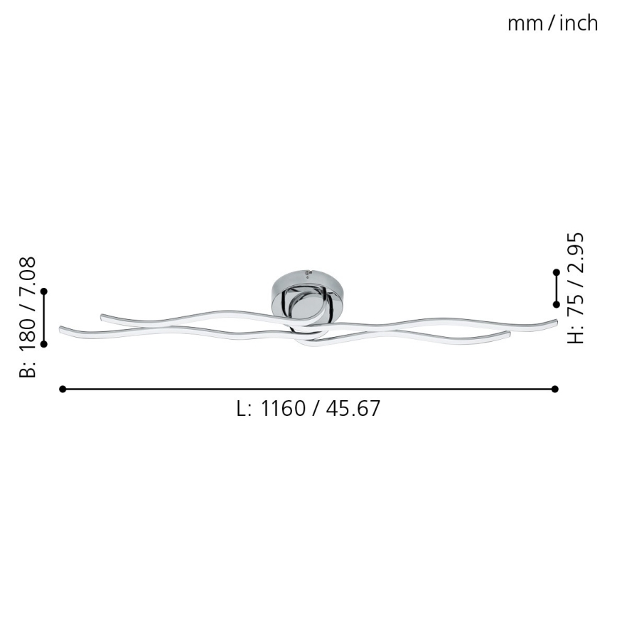 Eglo - LED plafonjera LED/40W/230V