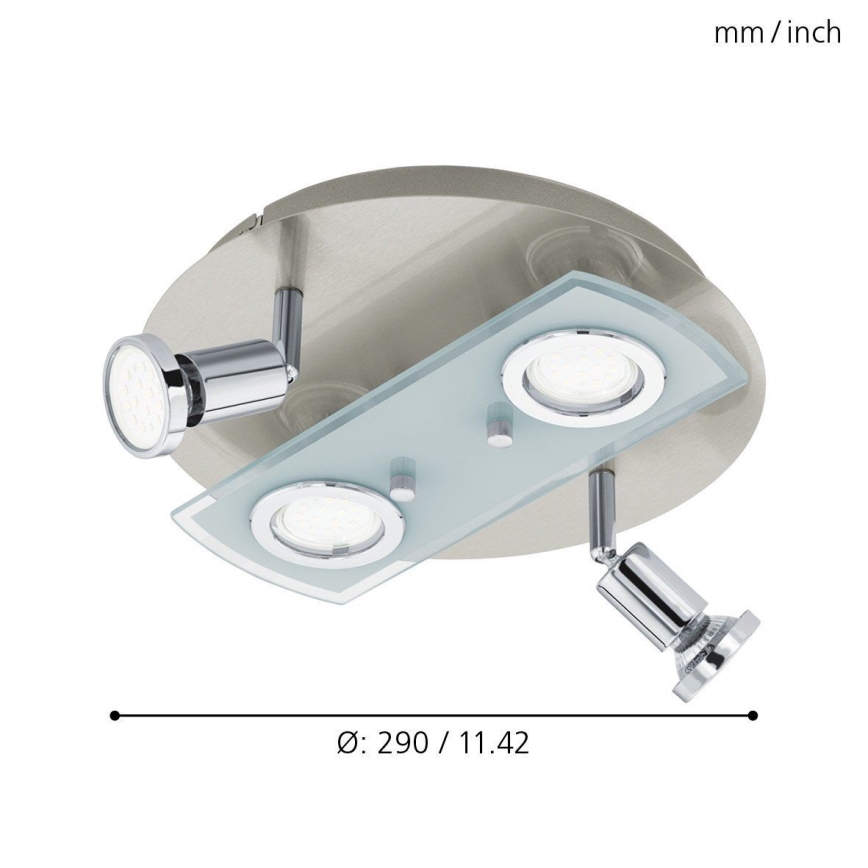 Eglo 32001 - LED Plafonjera PAWEDO 1 4xGU10-LED/3W/230V