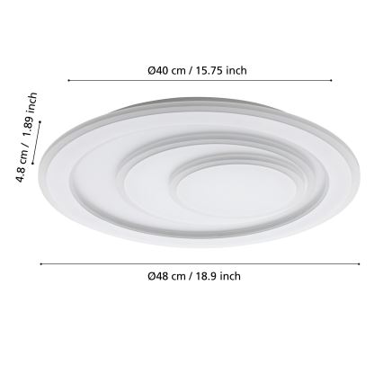 Eglo  - LED Plafonjera LED/21W/230V pr. 48 cm