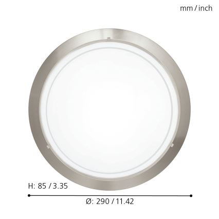 Eglo 32094 - LED Plafonjera PLANET LED/11W/230V 3000K mat krom