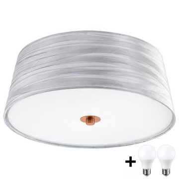 Eglo 32111- LED Plafonjera FONSEA 1 2xE27/9W/230V srebrno/bakrena
