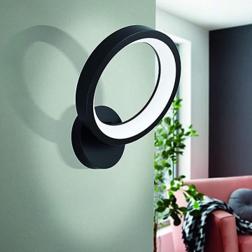 Eglo 32325 - LED RGBW Prigušiva zidna lampa MARGHERA-C LED/16W/230V 2700-6500K crno