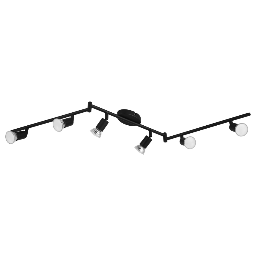 Eglo - LED Reflektorska lampa 6xGU10/2,8W/230V 3000K crno