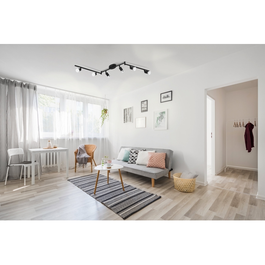 Eglo - LED Reflektorska lampa 6xGU10/2,8W/230V 3000K crno