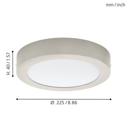 Eglo 32442 - LED plafonjera FUEVA 1 LED/18W/230V