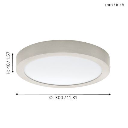 Eglo 32443 - LED plafonjera FUEVA 1 LED/24W/230V