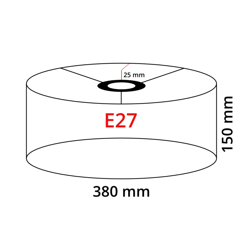 Eglo 32471 - Zamenski abažur za lampu TUNJA E27 pr. 38 cm bela