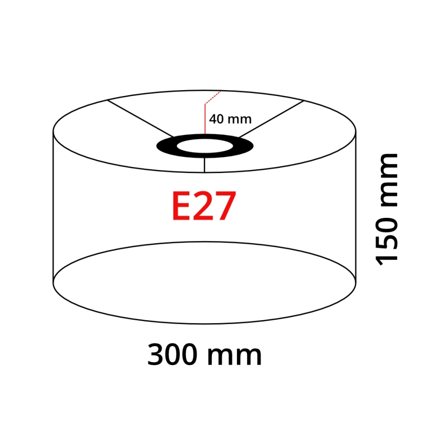 Eglo 32481 - Zamenski abažur za lampu TUNJA E27 pr. 30 cm crno/bakrena