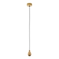 Eglo 32543 - Luster na sajli YORTH 1xE27/60W/230V hrast