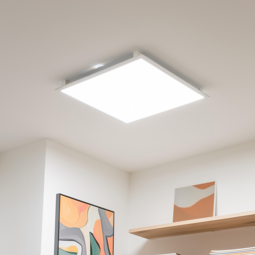 Eglo 32547 - LED RGBW Prigušivi nadgradni/ugradbeni panel 2u1 SALOBRENA-C LED/34W/230V bela 60x60 cm + Daljinski upravljač