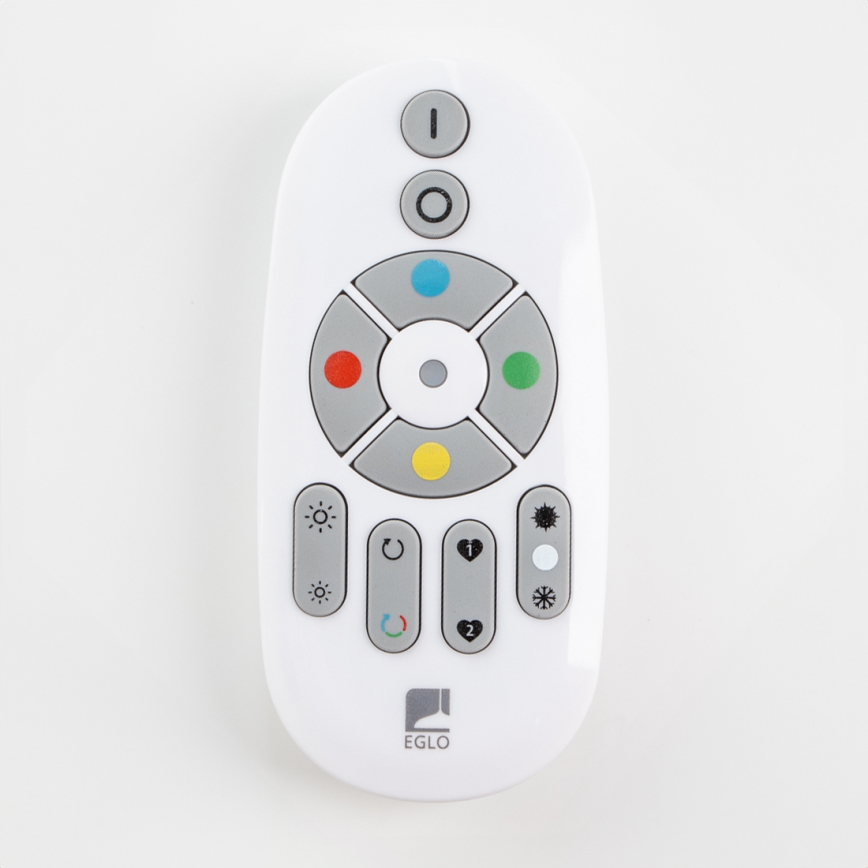 Eglo 32734 - LED RGBW prigušiva površinski montirana 2u1 SALOBRENA-C LED/34W/230V bela + daljinski upravljač