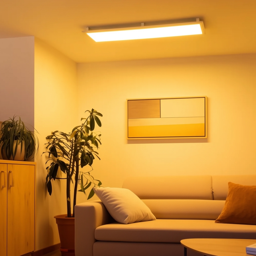 Eglo 32734 - LED RGBW prigušiva površinski montirana 2u1 SALOBRENA-C LED/34W/230V bela + daljinski upravljač