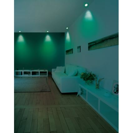 Eglo - LED RGB prigušiva ugradna plafonska svetiljka FUEVA-C LED/5,4W/230V prečnik 12 cm