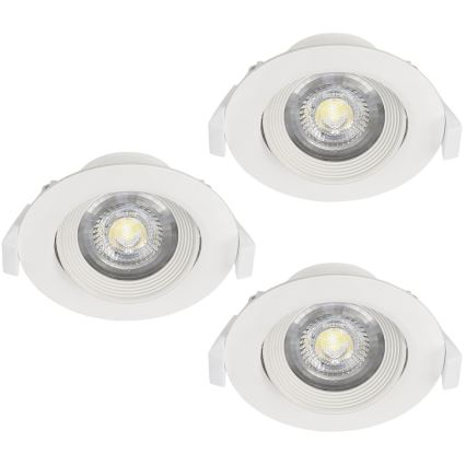 Eglo - Set 3xUgradna lampa SARTIANO 1xLED/5W/230V
