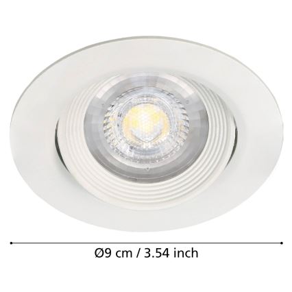 Eglo - Set 3xUgradna lampa SARTIANO 1xLED/5W/230V