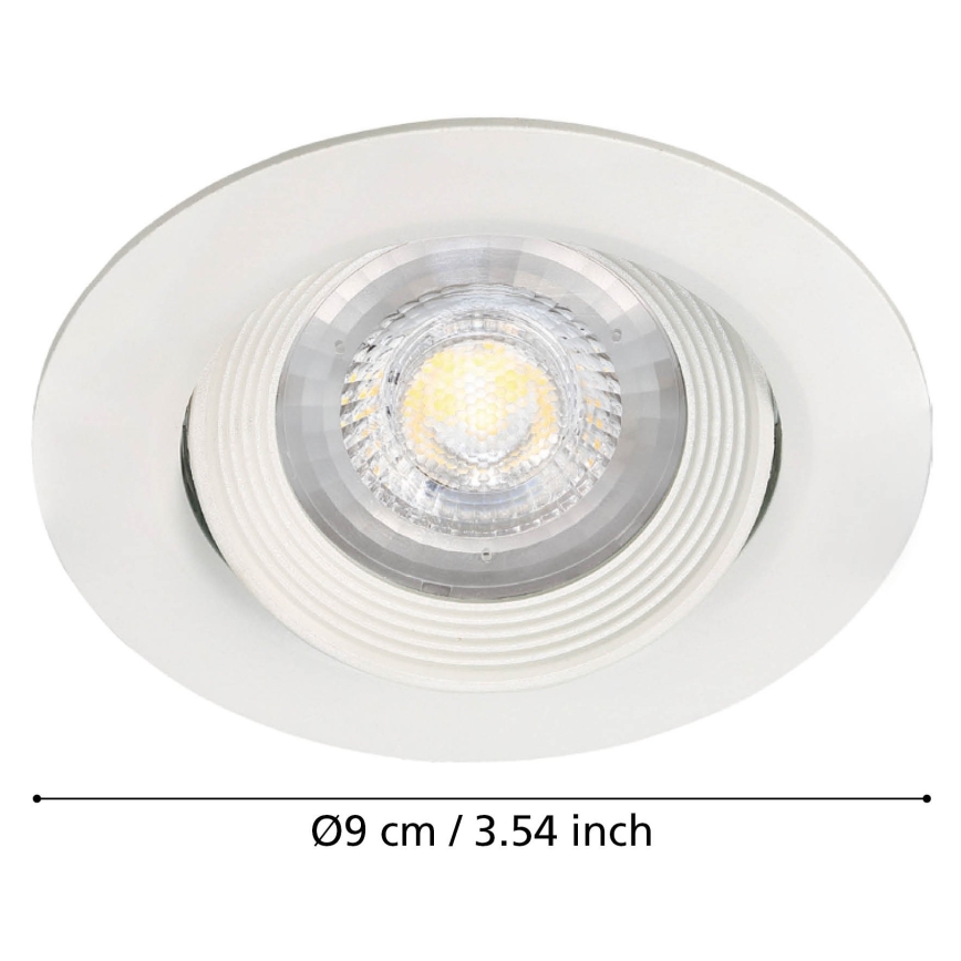 Eglo - Set 3xUgradna lampa SARTIANO 1xLED/5W/230V