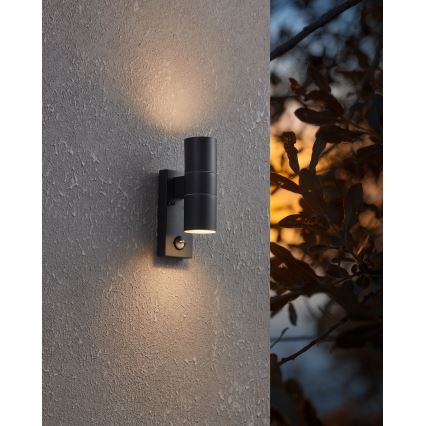 Eglo - LED spoljašnje zidno svetlo sa senzorom 2xGU10/3W/230V IP44