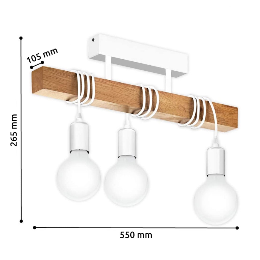Eglo - Prikačeni luster TOWNSHEND 3xE27/60W/230V